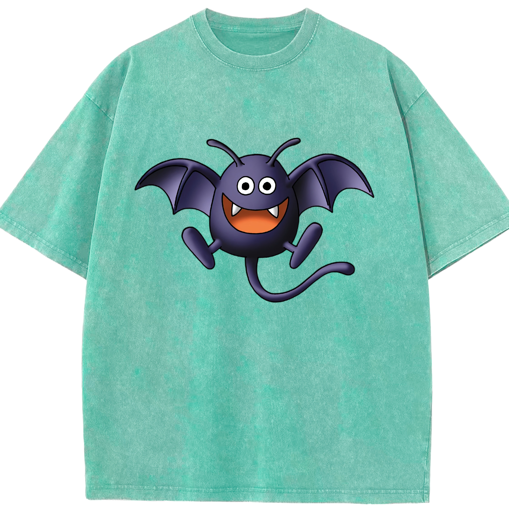 （画像用） ドラゴンクエスト Doragon Kuesuto Dragon Quest 綿100% ヴィンテージ風 半袖Tシャツ（フロントプリント）